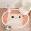 Cartoon Style Bedroom Decor Carpet Cute Round Carpets for Living Room Thicken Plush Children's Rug Fluffy Soft Bedside Floor Mat