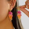 Bohemia Ocean Style Red Coral Branch Stud Earrings for Women Trendy Irregular Exaggerated Coral Earring Beach Party Jewelry Gift