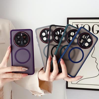 Capa Protetora Leica Magnética Huawei P70 com Acabamento Fosco Sensação de Pele Adequada para Mate70PRO Capas de Telefone Anti-queda com Cobertura Total