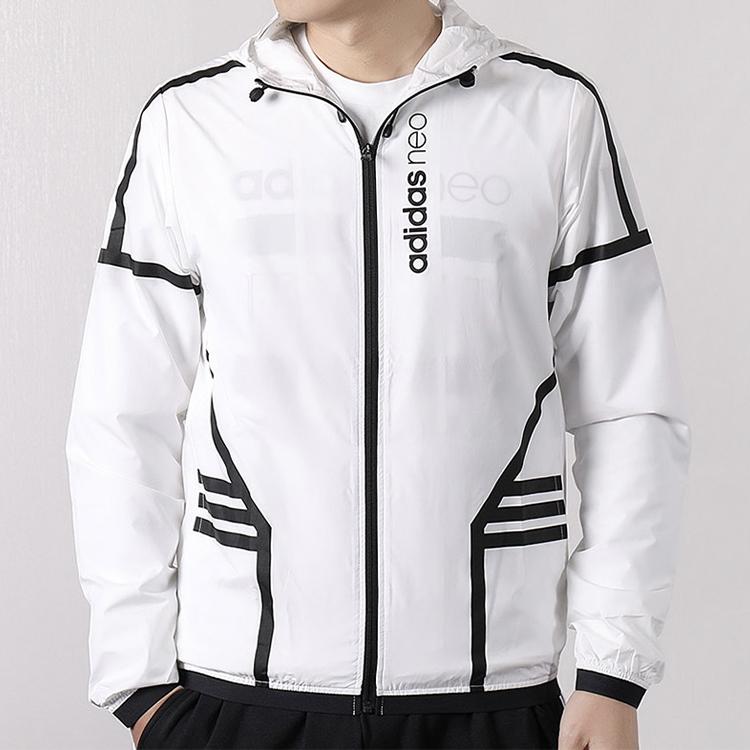 Adidas Lightweight Breathable Jacket Men Outerwear White DU8156