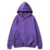 Felpa Unisex con Cappuccio e Zip Oversize Casual Pullover Leggera Misto Cotone Manica Lunga