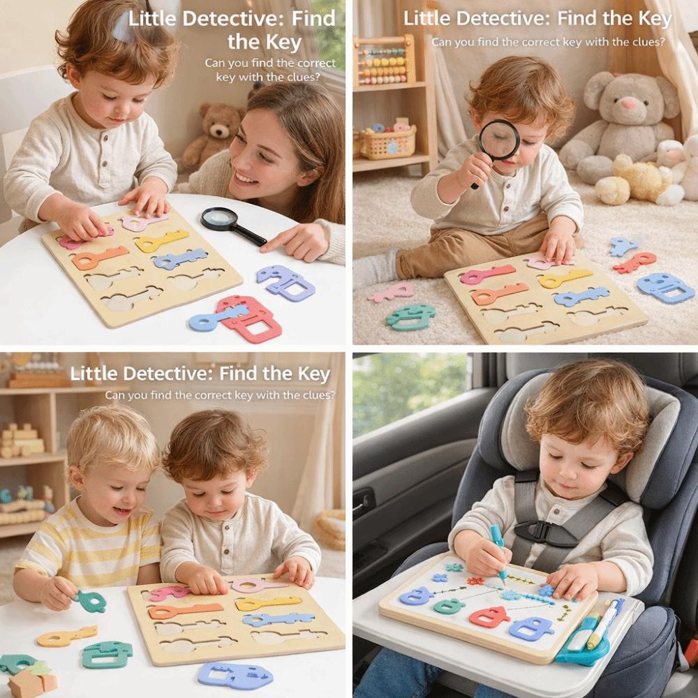Wooden Locks Keys Montessori Educational Toy Fine Motor Skills Training Toy  Parish Activities