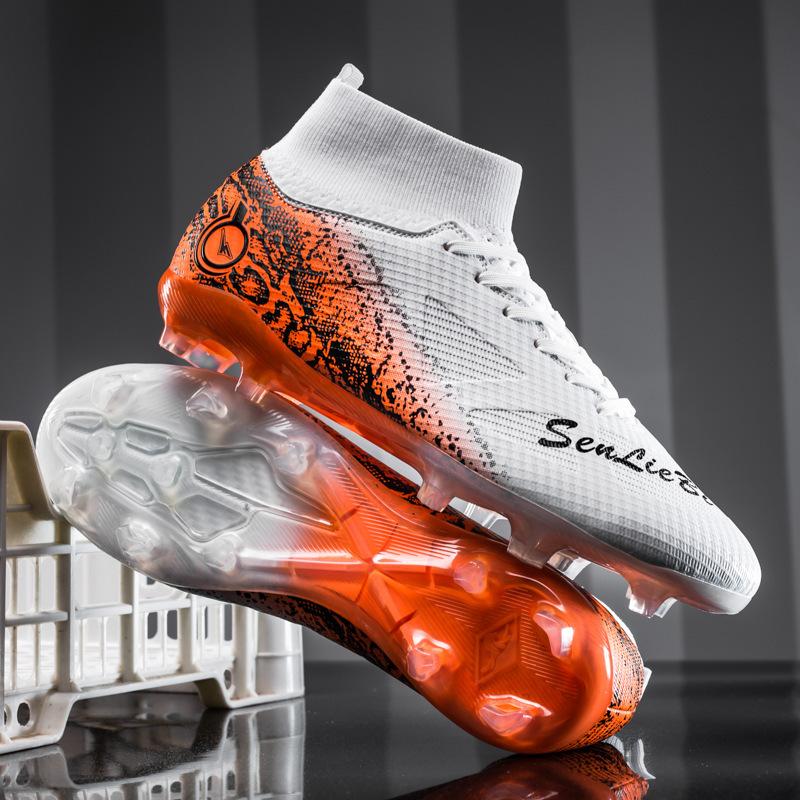 Large size Xiyin Amazon high-top football shoes Men's Lawn AG spikes Female students competition sports shoes 2025