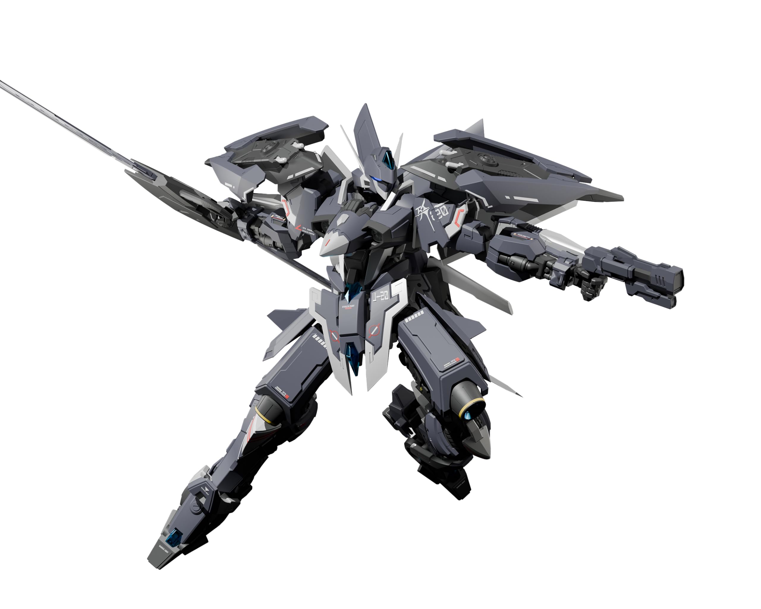 

Kikansha Series Zhang Wei ABS POM Alloy Assembled Plastic Model Kit Ryukon Senki J-20 & &