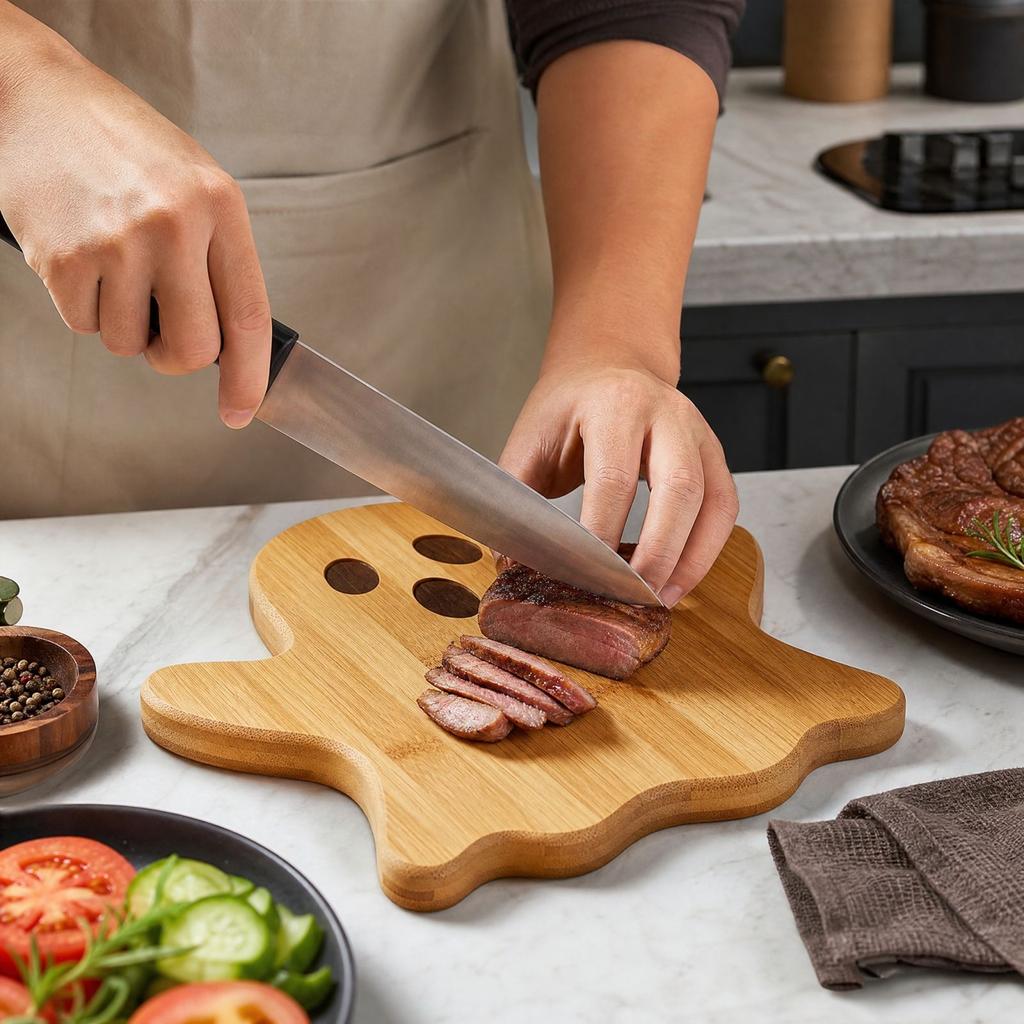 Halloween Wooden Charcuterie Board and Cutting Board for Serving and Snacks