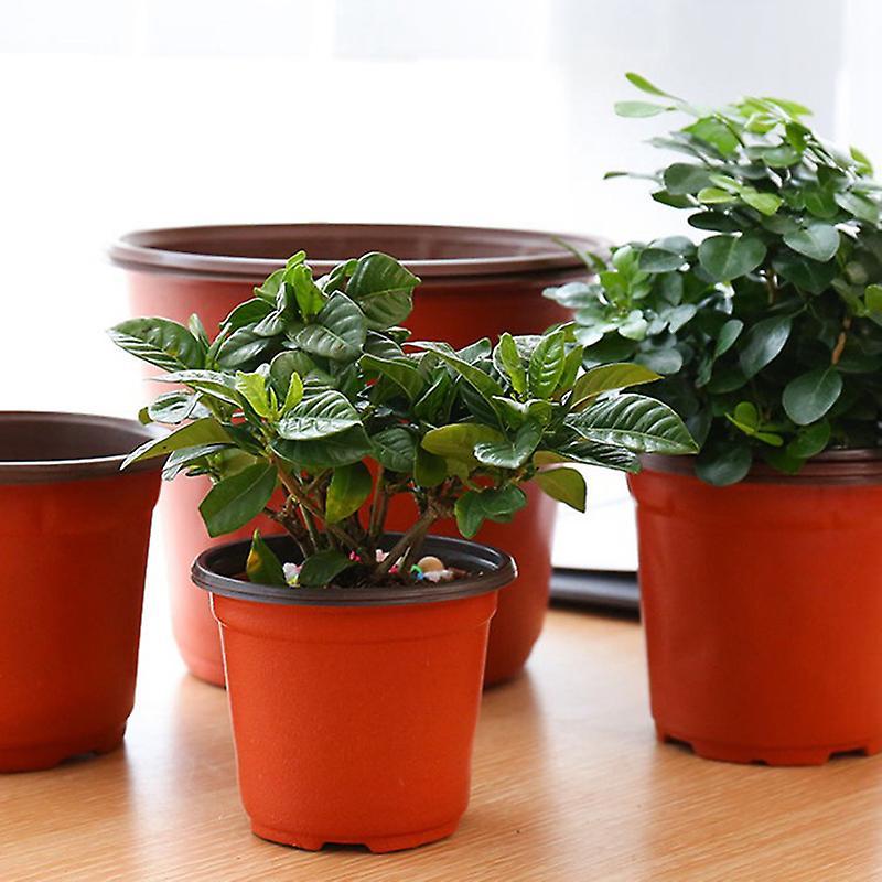 50 Pcs Plastic Nursery Pot Double Color Plant Seedling Holder Raising Nutrition Block Pot Gardening New
