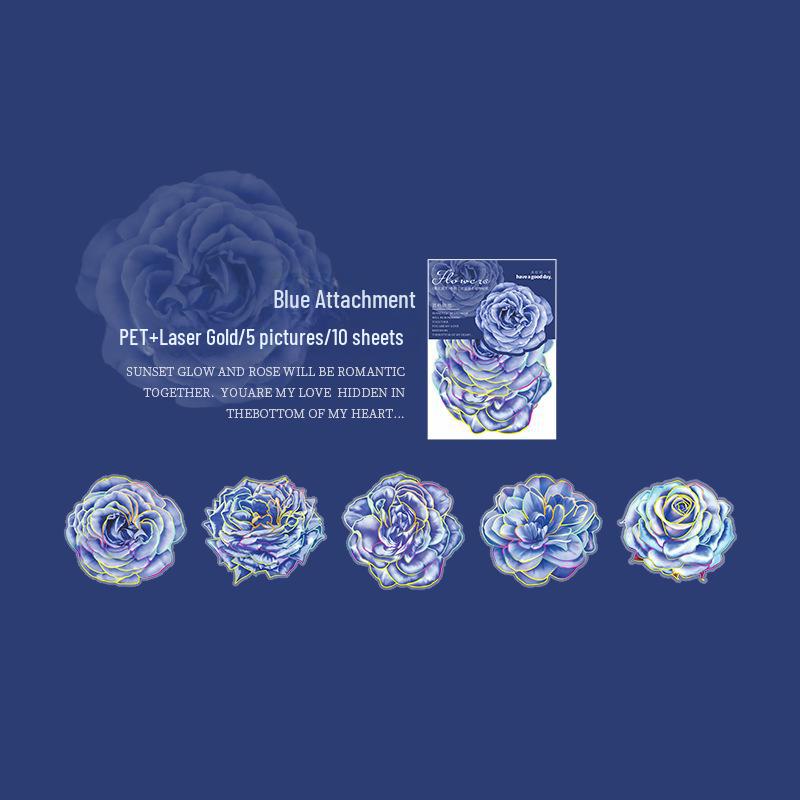 

Набор красивых наклеек «Цветение»: 3D Цветочные Украшения для Рукоделия (10 кусочков)