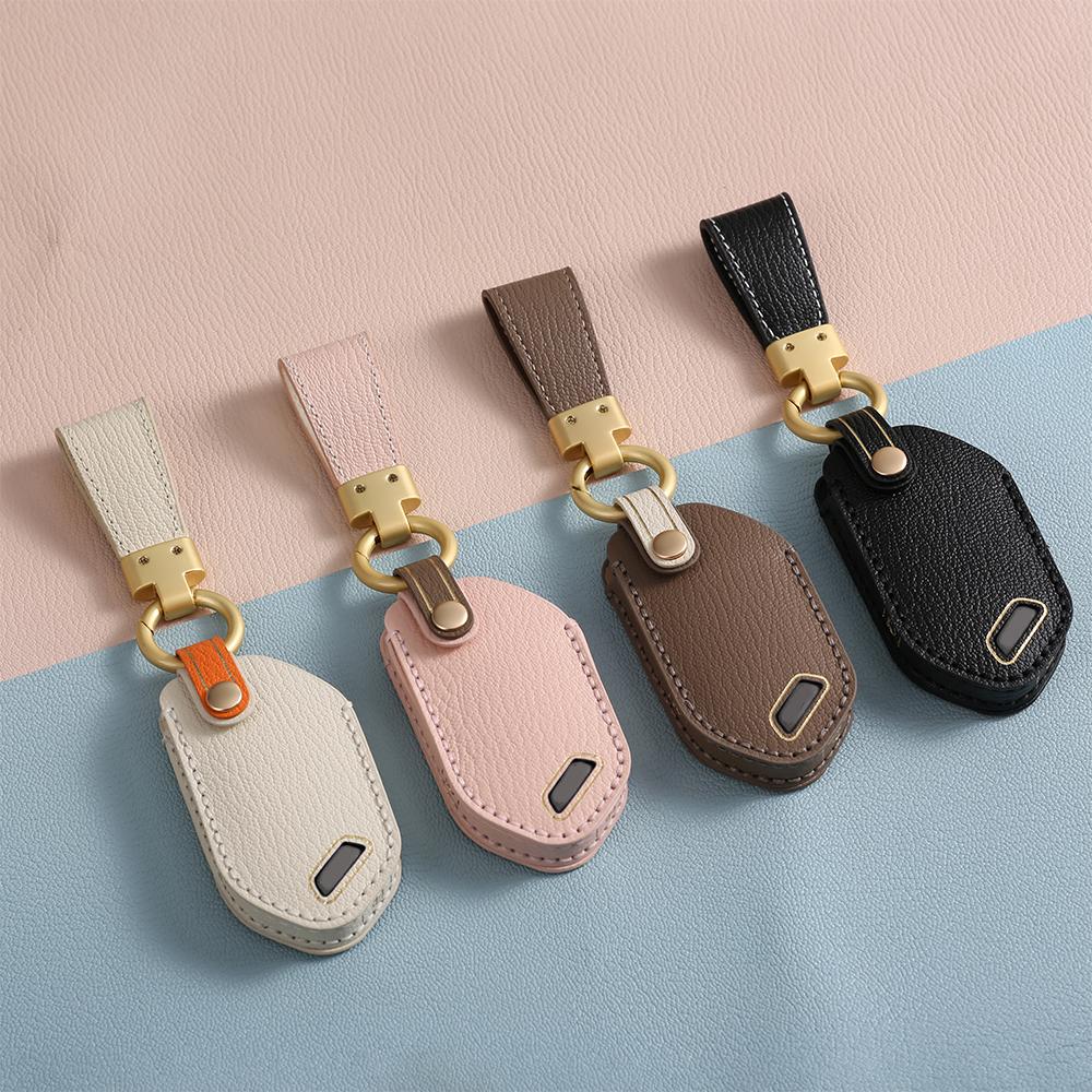 Leather Car Key Protective Cover Case for Kia EV9 Seltos Picanto Sorento MQ4 Carnival KA4 Morning K5 Carens 2024 2025 Keychian