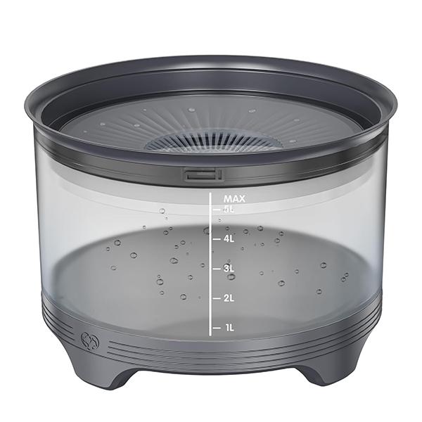 

Миска для воды для собак 5,5 л, 186 унций большой емкости, непроливающаяся, противоскользящая, для медленного питья, кормушка для питомцев для тех, кто пьет неаккуратно серый