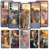 Kiss Cat Cute Kitten Phone Case For Samsung Galaxy S25 S24 S23 FE S22 Ultra S20 S21 5G S10 Plus S10E Soft Black Cover