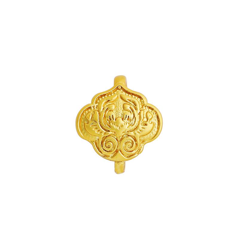 Gold-Plated Ruyi Phoenix Hook Tiger Pattern Hanfu Jewelry Connector