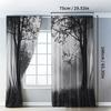 Set Of 2 Curtains Misty Forest Gothic Print Polyester Top Bedroom Living Room Home Decor Curtain Darkening With Rod Pocket Ideal For Great