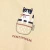Sleeve with Mokemimi Cat Ears [Kusuguru Japan] 3/4 T-Shirt