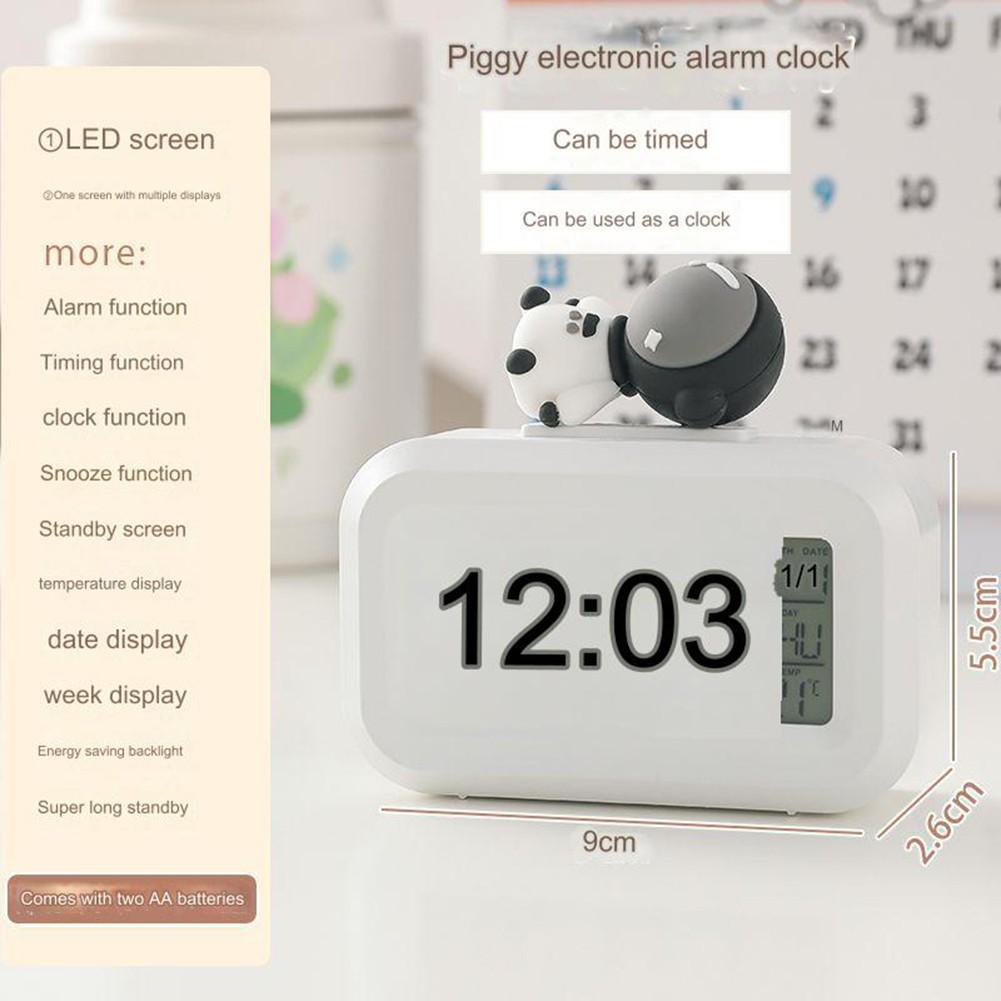 Cartoon Music Watch Desktop Alarm Clock Cordless Battery Powered