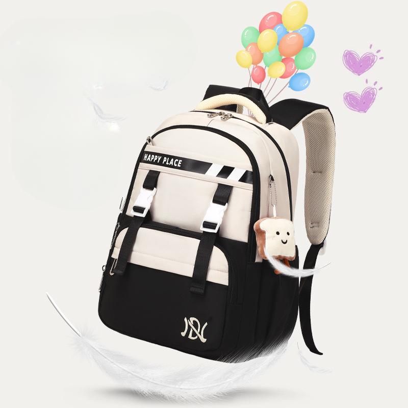 Large Capacity Schoolbag for High School Students Simple Style Girls Backpack for College High quality College Style Dirty