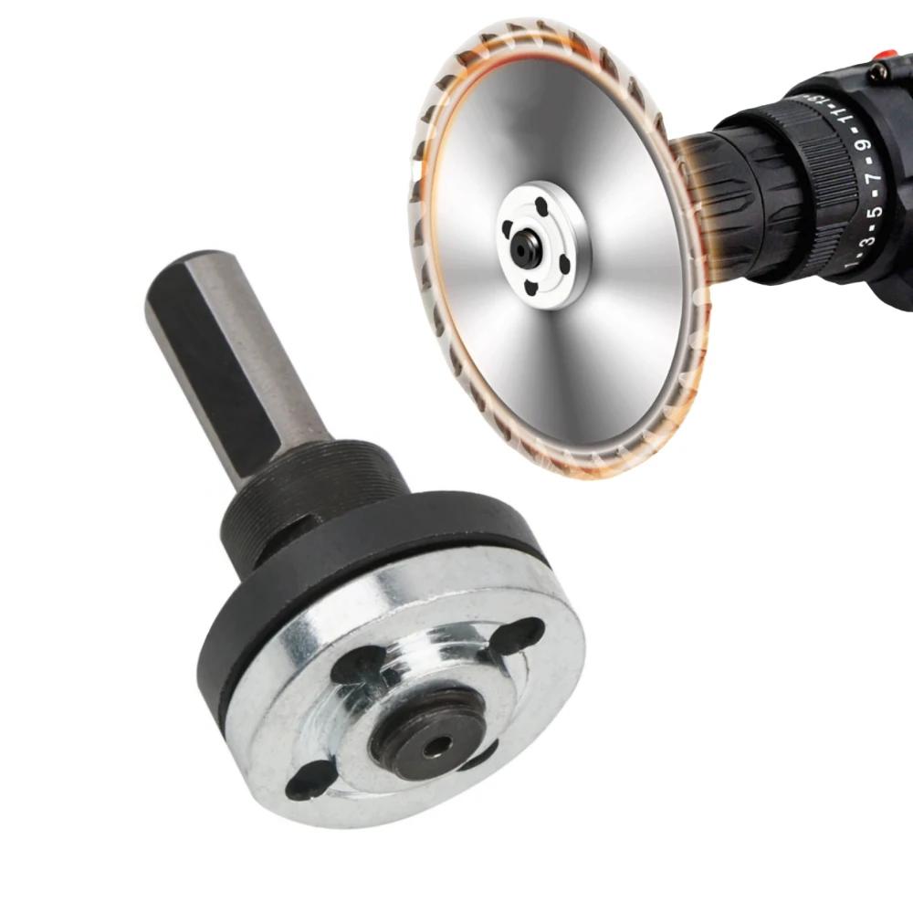 Adaptér na vrtačku Univerzální adaptér na vrtačku s přírubovou maticí Sada dílů, pro řezný kotouč lešticí kotouč Kovový držák rukojeti Adaptér