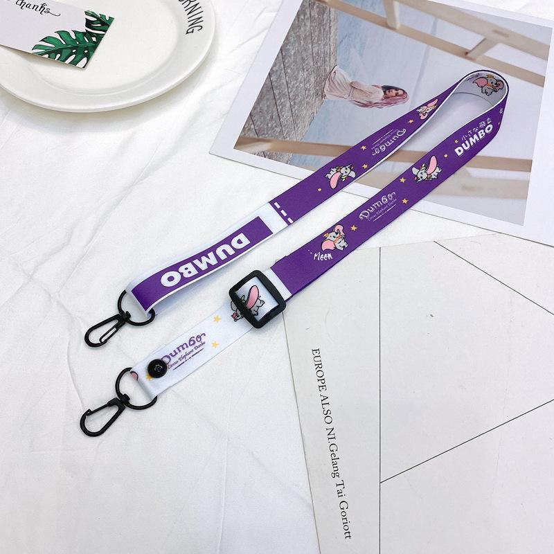 Oblique Span Mobile Phone Lanyard Adjustable Cartoon Silicone Change Bag Lanyard Card Sleeve Record Label Lanyard Lanyard