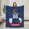 Off Campus Dean Hockey Player  Blankets  Flannel Awesome Breathable Throw Blankets for Bedding Lounge Decoration,