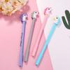10Pcs Japanese and Korean Girl Heart Cartoon Unicorn Neutral Pen Student Signature Pen Writing Exam Pen Office Black Water Pen