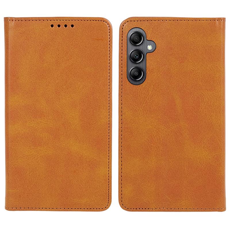 For Samsung Galaxy A56 5G Case Strong Magnetic PU Leather Phone Cover Calf Texture