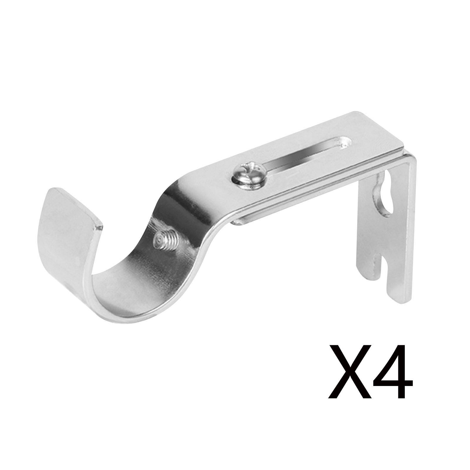 

Регулируемый держатель для карнизов, сверхмощные держатели для карнизов, 4 шт. в упаковке, карнизы, крючки, вешалки для настенного держателя для штор, удлинитель One Size серебряный