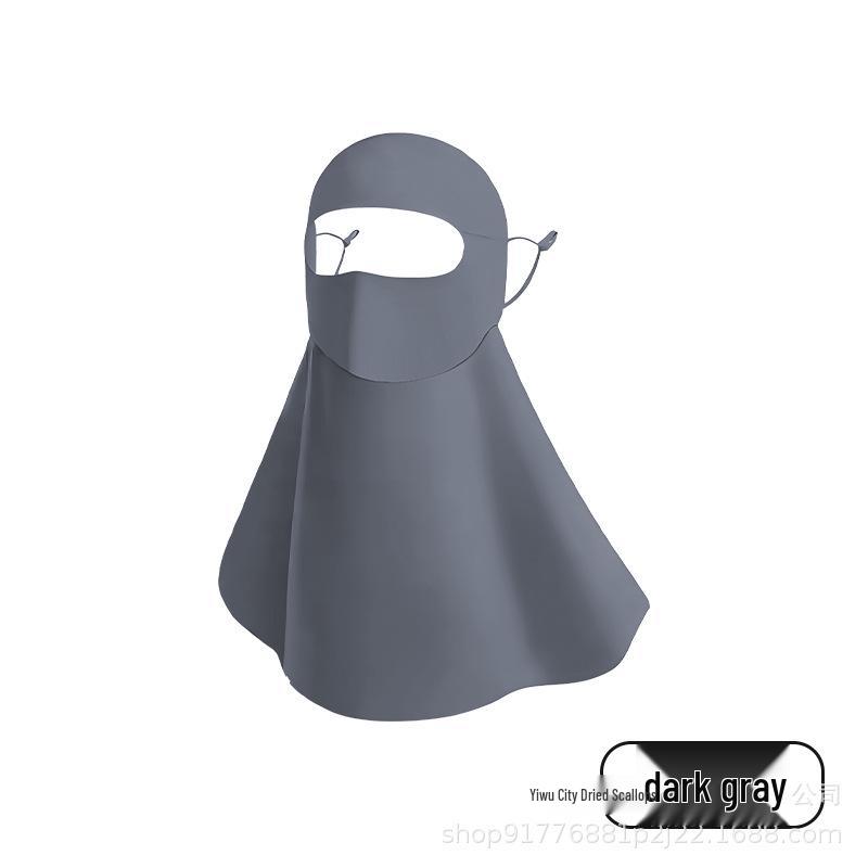 

Women s Ice Silk UPF50+ Facekini: Breathable Summer Face & Neck Sunshade for Cycling and Outdoor Protection One Size темно-серого