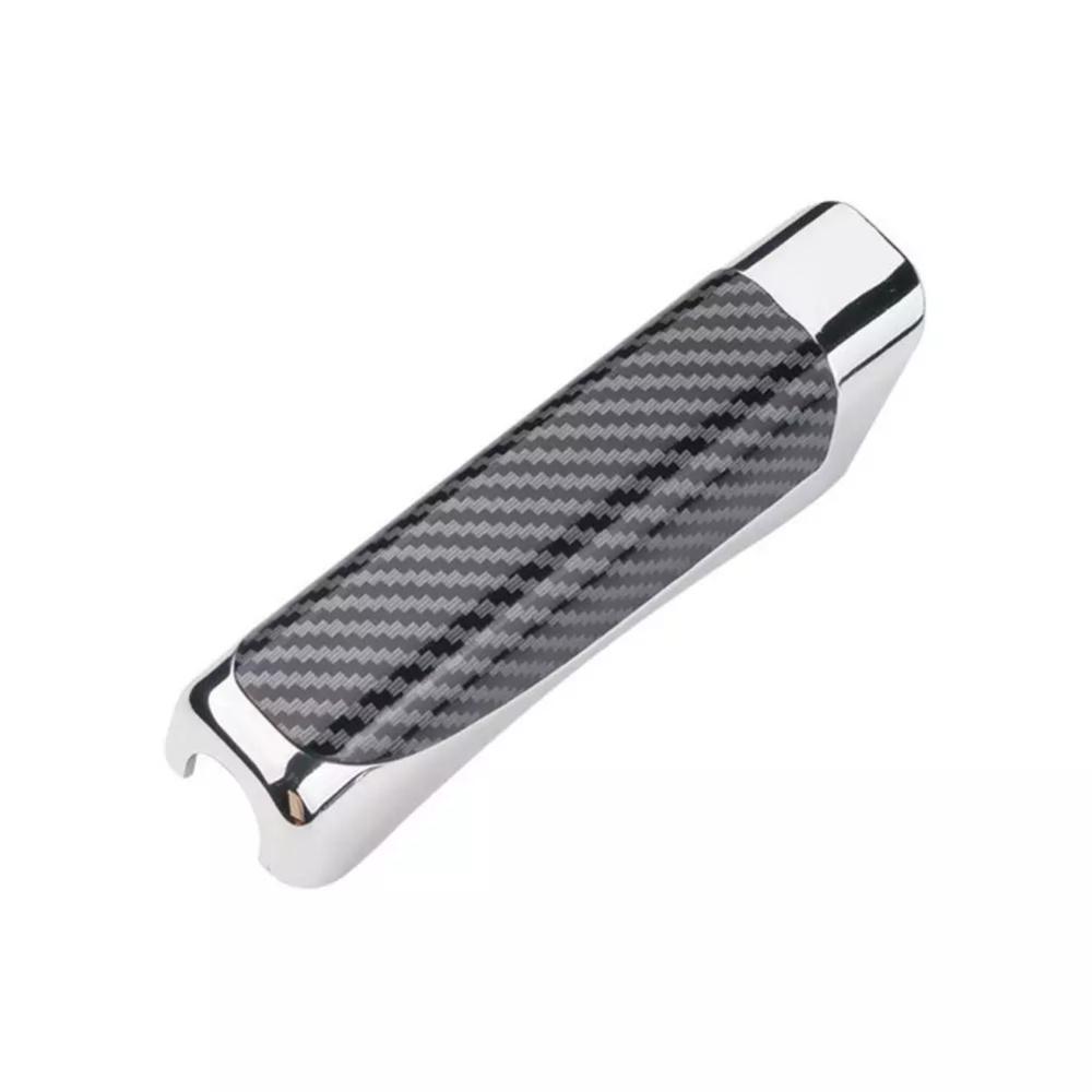 

1pc Universal Car Handbrake Cover Carbon Fiber Auto Grips Protector 12.5x3x2.5cm