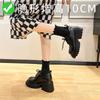 New Super Soft Muffin Thick Sole Inner Height Increase Small Leather Shoes Lace-up Single Shoes Women