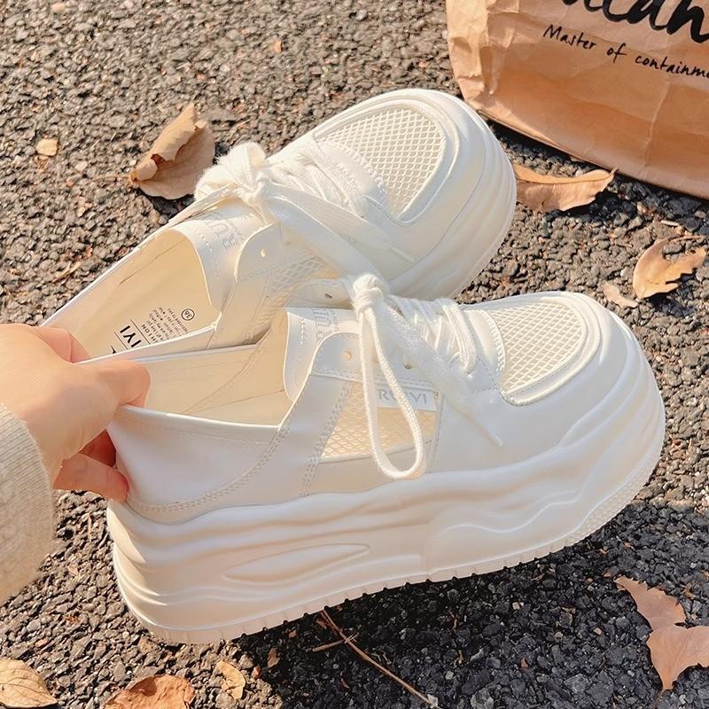 Summer new women's casual thick soles increase height two wear women's shoes breathable and versatile niche women's shoes