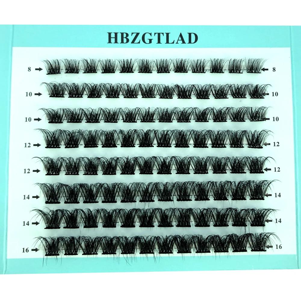 Xiaomi HBZGTLAD Nuovi all'ingrosso Segmenti di Nastro Morbido Ciglia a Ciuffi Falsi Fai da Te Cluster Individuali Estensioni Ciglia Faux 3D Mink eyslas