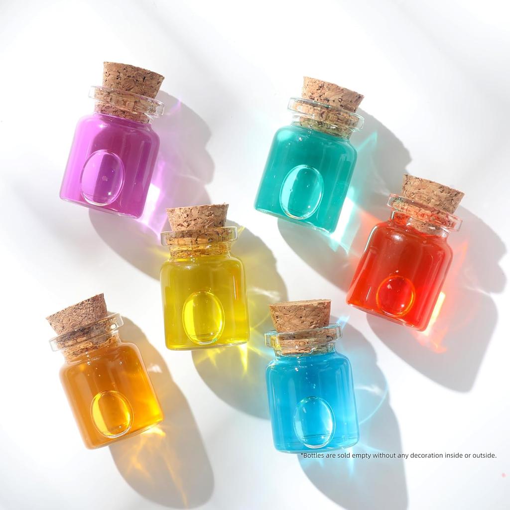 5/100pcs Small Glass Bottles with Cork Stoppers DIY Decoration Mini Glass Vials Cork Message Glass Vial Wishing Bottles