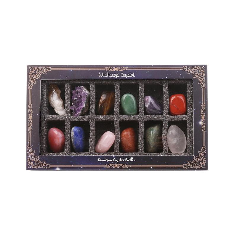 Natural High Quality Polished Healing Mixed Material Rouugh Stone Set for Decoration One Size