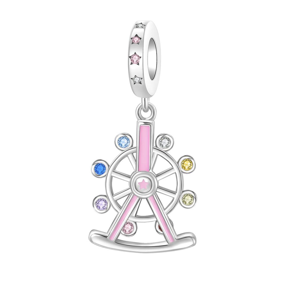 Original Kupferfarbe Clown Holzpferd Marionette Anhänger Perle Geeignet für Damen DIY Halsketten Armbänder Schmuck Geschenke