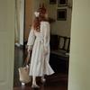 Peulaudeumali Pm_Stripe Ribbon Puff Sleeve Dress