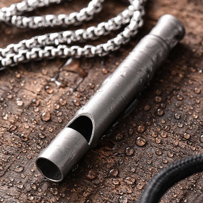 Metal Alloy Single Tube Referee Whistle Portable Loud Light Weight Emergencies Whistles Outdoor Tool for Women Men