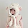 Koreanischer Stil Winter Schal und Mütze Einteiliges Set aus zwei Teilen Niedlich Lamm Blöken Baby Warm Ohrenschutz Wollmütze
