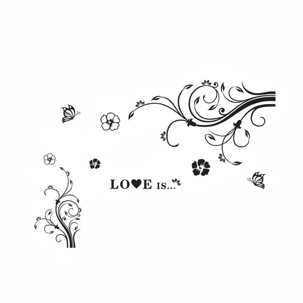 3D Acrylic Wall Decal Easy to Apply Floral Vine Wall Sticker Botanical Vine Decal Removable Home Decor Peel and Stick