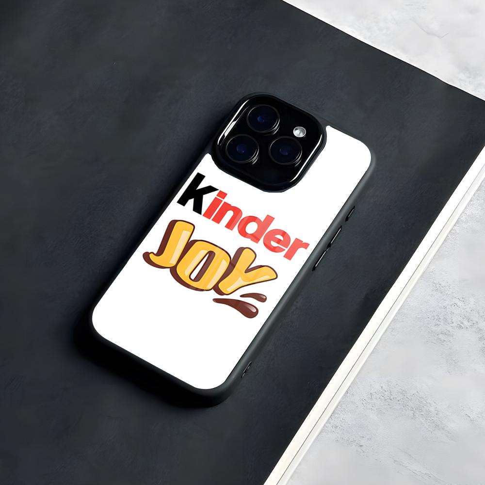 Trolly Egg K-KINDER JOY Surprise Phone Case For IPhone 17 Pro Max 16 15 14 13 11 Pro Max Plus Glass Phone Case