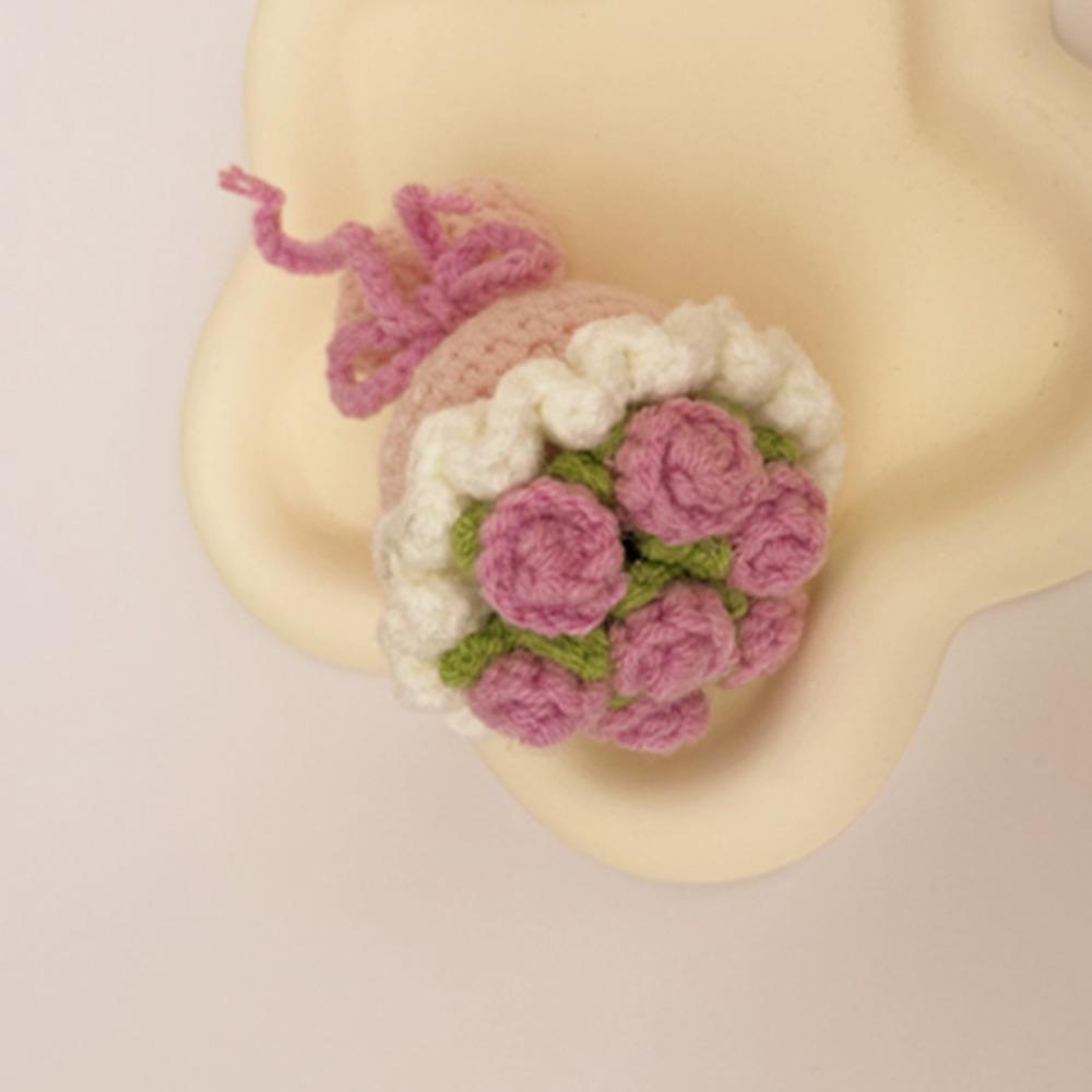 Sunflower Crochet Flower Rose Pendant Creative Artificial Flowers Gift