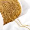 2.5MM 18K Gold Plated Metal Thin Chains High Quality Spool Chain For Jewelry Making Supplies DIY Necklace Bracelet Findings