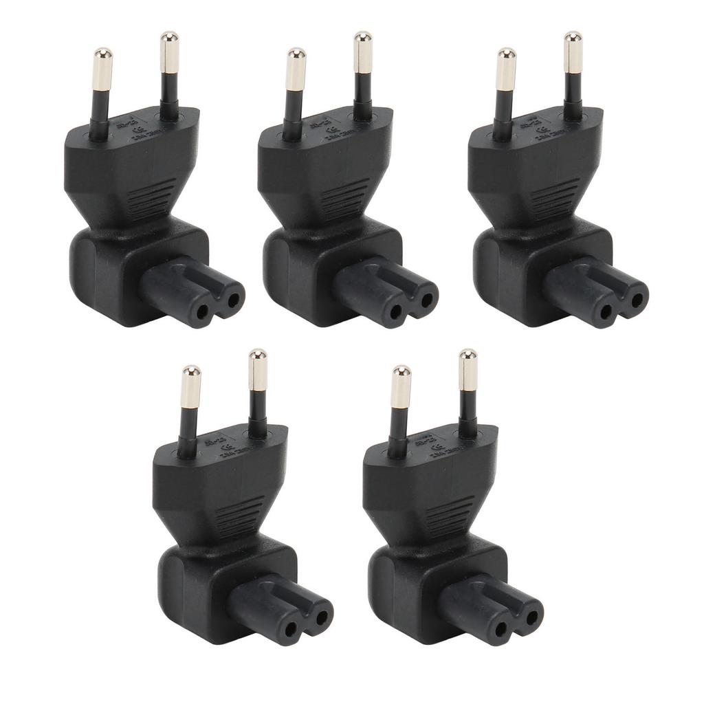 5Pcs  To IEC320 C7 Power Adapter  Male To IEC320 C7 Female Power Plug Adapter Elbow Connector