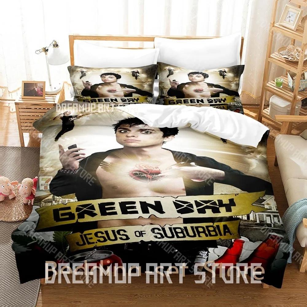 3D Print Green Day AMERICAN IDIOT Bedding Set Single Twin Full Queen King Size Bed Set Adult Kid Bedroom Duvetcover Sets