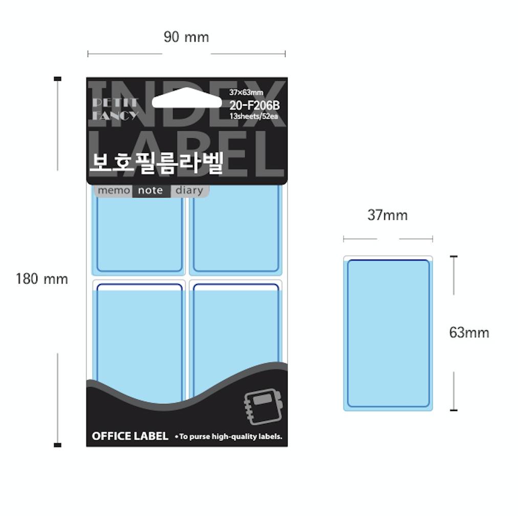 Petit Fancy Schutzfolie für Index-Etiketten (je 10 Stück) Index-Etiketten/Kategorie-Etiketten/Büro-Etiketten/Anhänger-Aufkleber/Markierungswerkzeuge – 42 Optionen
