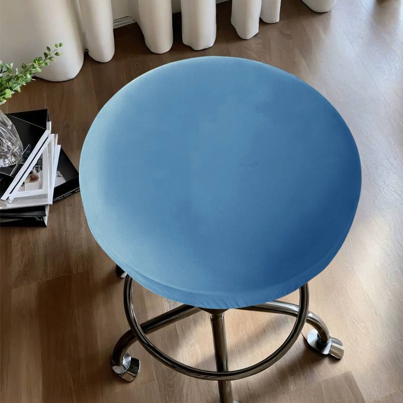 Modern Polyester Waterproof Round Stool Cover For Home Bar And Kitchen Decor