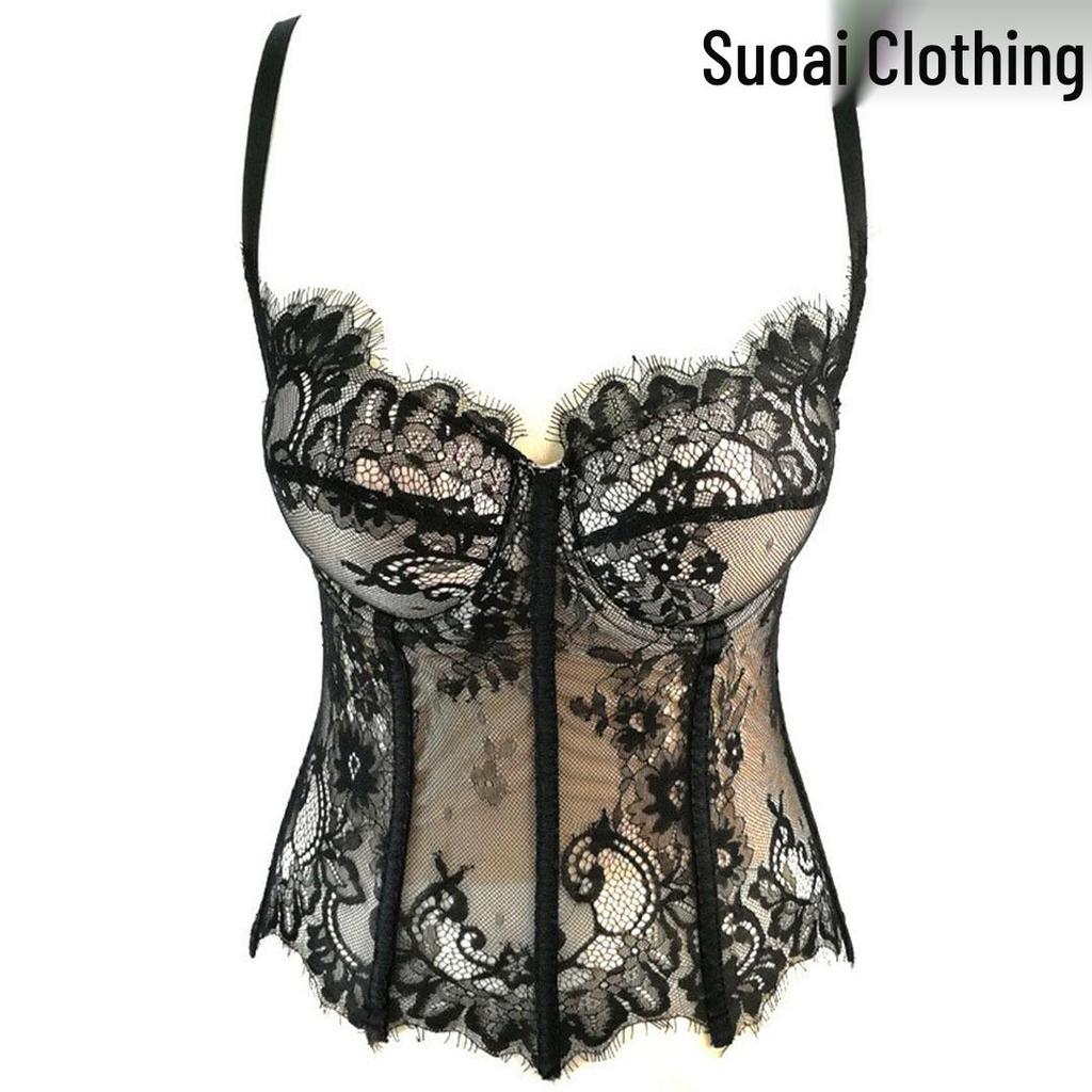 Cross-Border Bestseller: Sexy Lace Strapless Bustier with Cut-Out Design