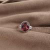 Rhodolith Edelstein 925 Sterling Silber Handgefertigter Schmuck Damen Schöner Ring Geschenk für Ehefrau RR-84-15