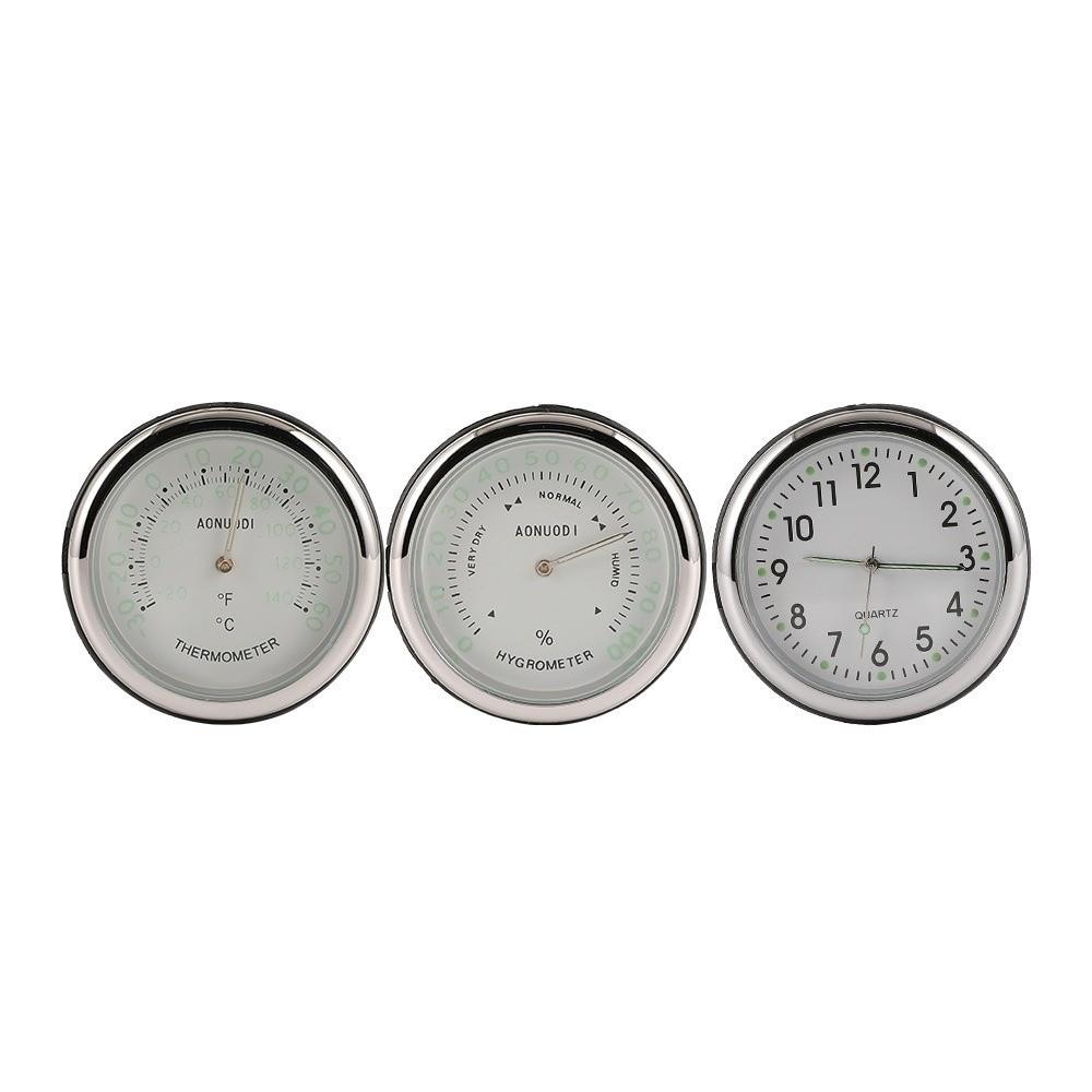 Luminous Car Mounted Thermometer 40mm Diameter Car Hygrometer Car Digital Thermometer Truck