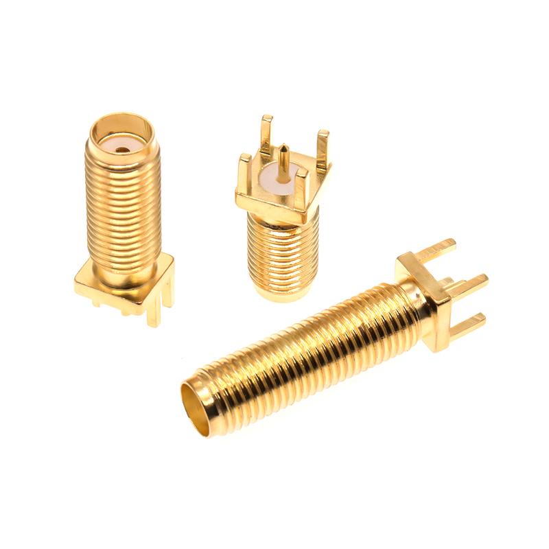 10 szt. Sma Żeńskie Męskie Gniazdo Lutowane 1,6 mm Nakrętka Krawędziowy Klips Prosty Montaż Złącza RF Gniazdo Żeńskie Przepustowe Złącze Zaciskane