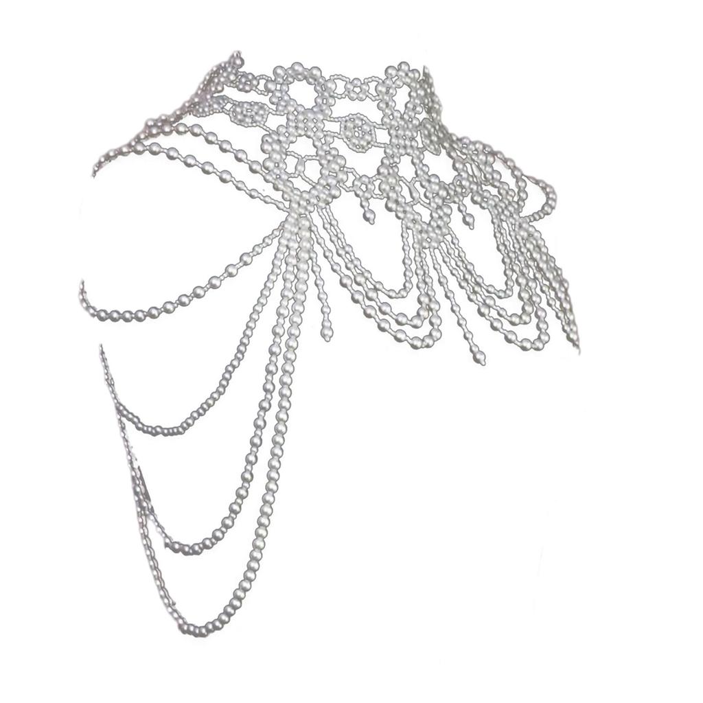 Wearable Shoulder Chain Necklace Mulyi Layer Body Accessory for Evening Parties And Weddings Fashion Women Jewelry