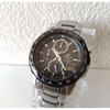 Used Casio Men's Radio Solar Stainless Steel Chronograph Edifice Ana-Digi